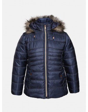Girls  Quilted jacket blueberry